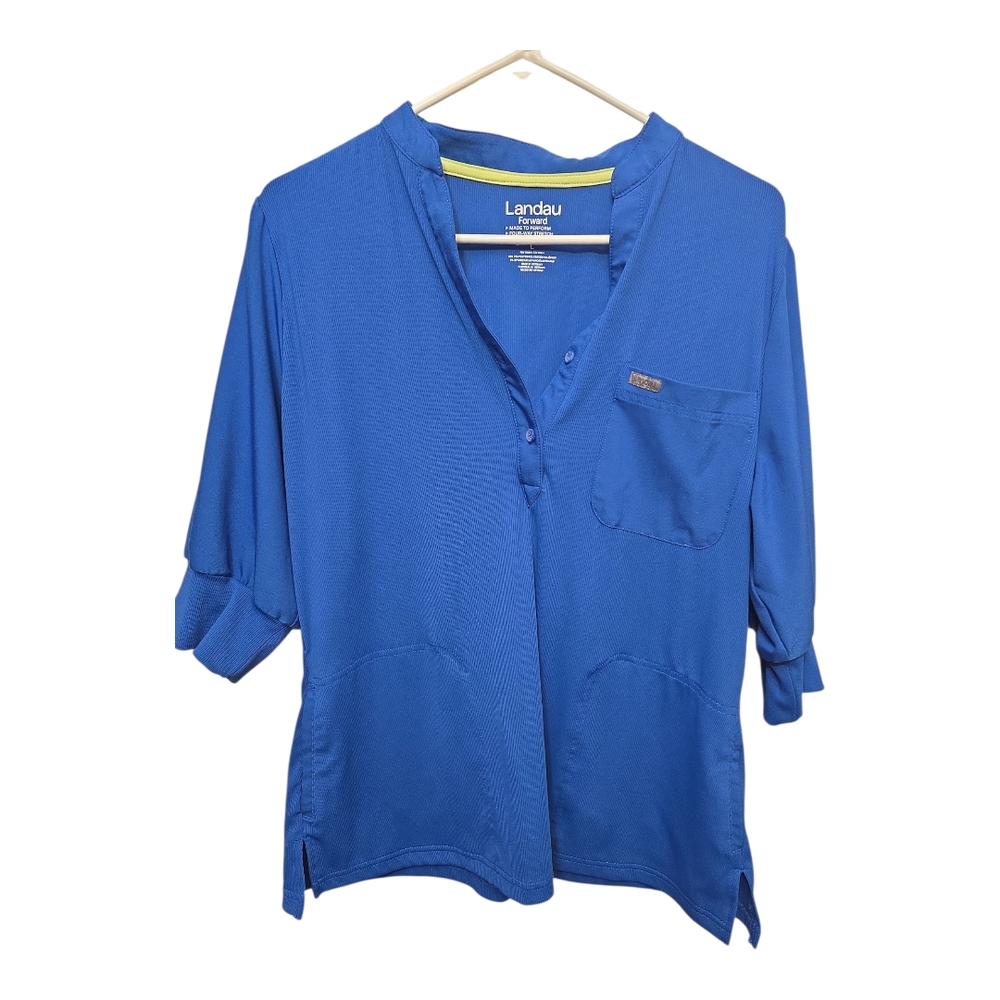 Landau Women's Button Down Shirt in Vibrant Blue